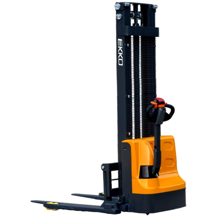 EKKO Lifts EB12EA Electric Straddle Stacker 45 Fork 145 Lift 3000 lb Capacity Image 1