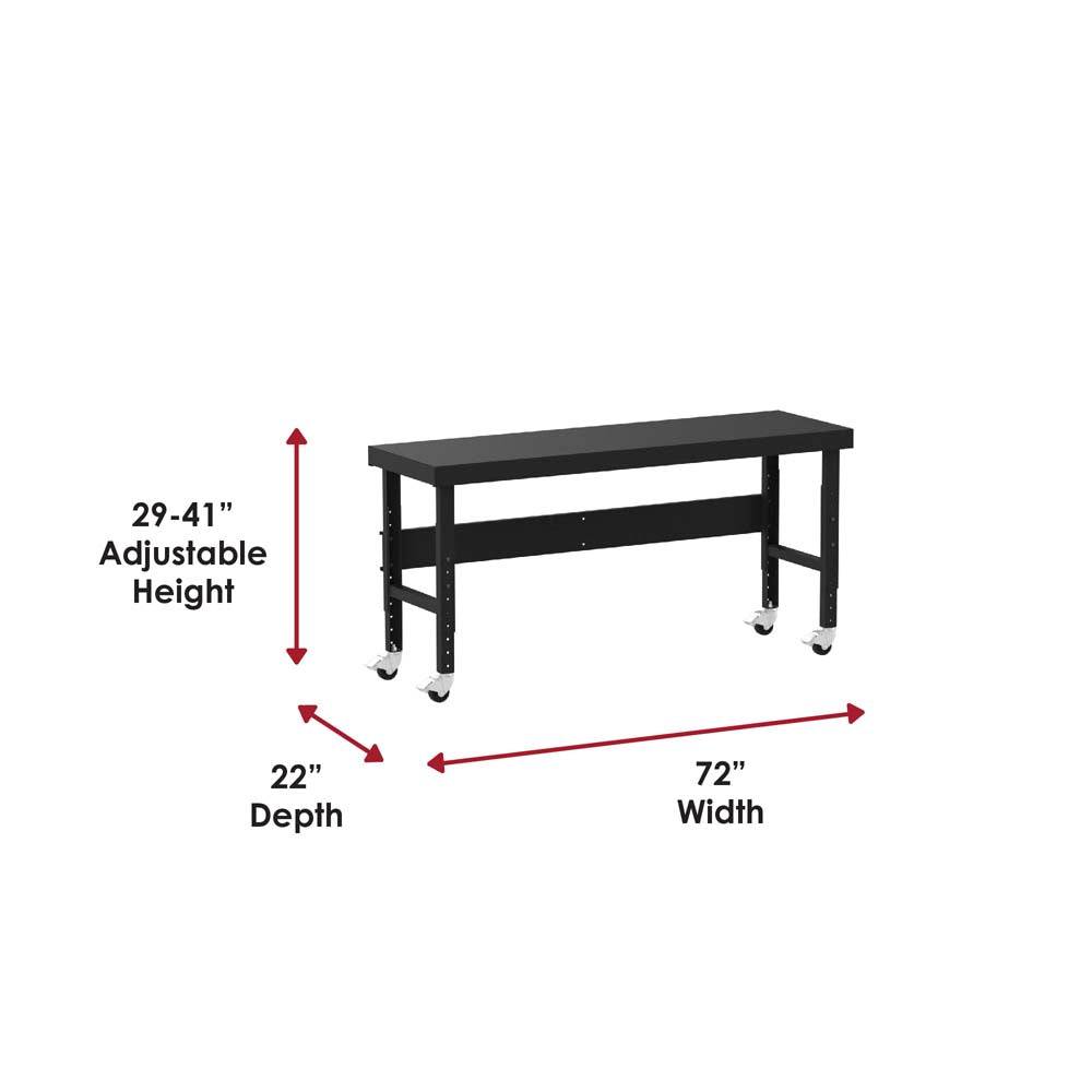 Valley Crafts Sturdy Mobile  UserFriendly Adjustable Height Work Tables Image 15