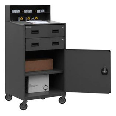 Durham Mobile Shop Desk 16Gauge Steel with Locking Drawers Image 1