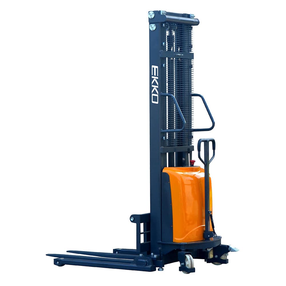 Ekko Lifts EA15D SemiElectric Straddle Stacker Versatile  Reliable 3300 lbs Load Capacity Image 1