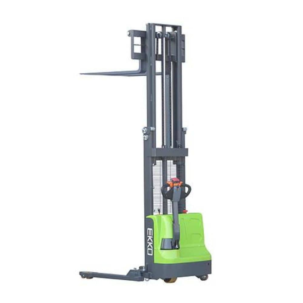 Ekko Lifts 2640 lbs Capacity Lithium Ion Phosphate Electric Straddle Stacker Image 2