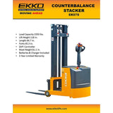 Ekko Lifts EK07S Walkie Stacker  Robust HighCapacity and 118 Height Image 3