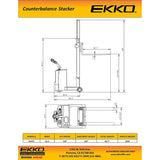 Ekko Lifts EK07S Walkie Stacker  Robust HighCapacity and 118 Height Image 5