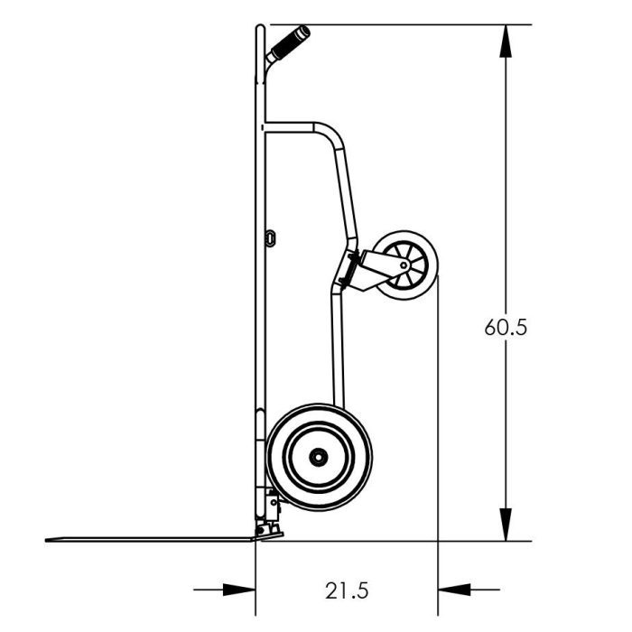 Valley Craft Extended Forks 4Wheel UltraHeavy Duty Pallet Truck Image 2