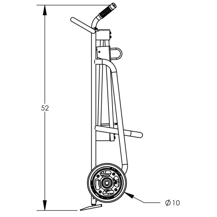 Valley Craft UltraDurable Aluminum Drum Hand Truck with Cable Hoop Chime Hook Image 7