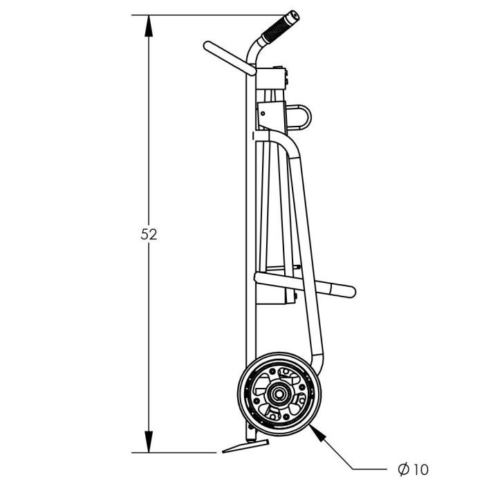 Valley Craft A1 UltraHeavy Duty Aluminum Drum Hand Truck With Standard Chime Hook Image 7