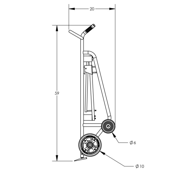 Valley Craft UltraHeavy Duty 4Wheel Aluminum Drum Hand Truck Image 7