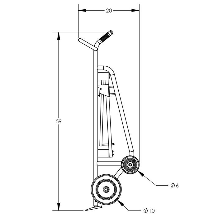 Valley Crafts UltraHeavy Duty 4Wheel Drum Hand Truck Image 10