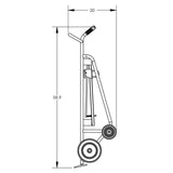 Valley Craft 4-Wheel Drum Hand Truck - Durable, 1,000 lbs Capacity Image 8