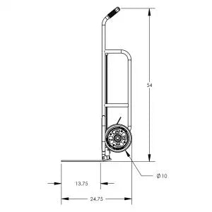 Valley Craft Steel 2Wheel UltraHeavy Duty Pallet Hand Truck Image 6