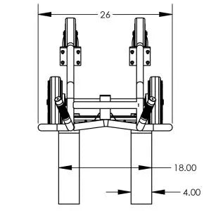 Valley Craft UltraHeavy Duty Aluminum 4Wheel Pallet Hand Truck Image 7