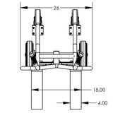 Valley Craft UltraHeavy Duty Aluminum 4Wheel Pallet Hand Truck Image 7