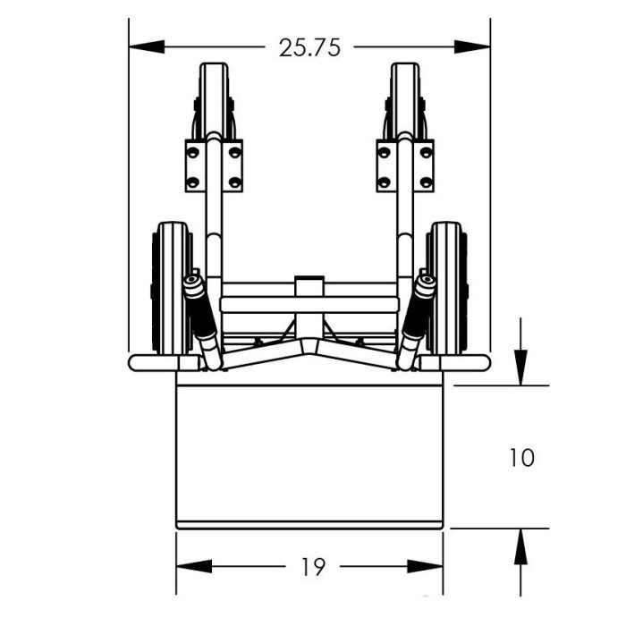 Valley Craft 4Wheel Industrial Hand Trucks 1000 lb Capacity Image 4