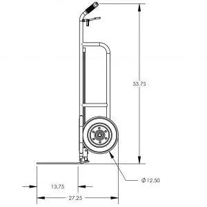 Valley Craft Steel 2Wheel UltraHeavy Duty Pallet Hand Truck Image 3