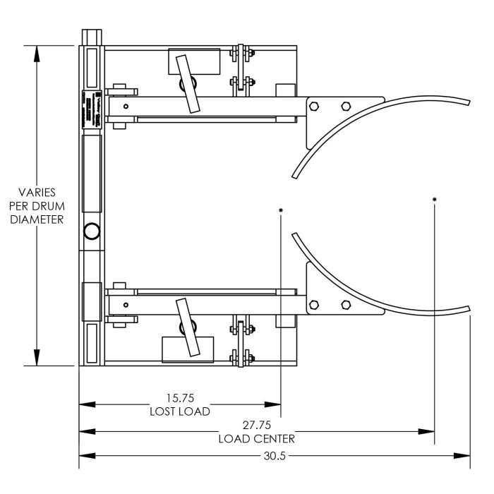 Valley Craft UltraDuty Steel Drum Grabber Forklift Attachment Efficient  Versatile Image 3