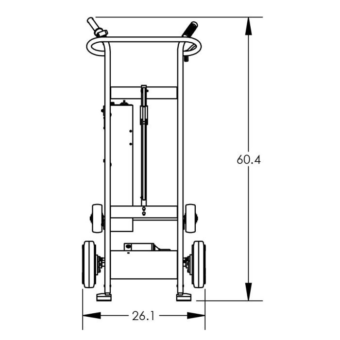 Valley Craft Motorized Drum Hand Truck  UltraDuty Steel  Solid Rubber Wheels Image 7