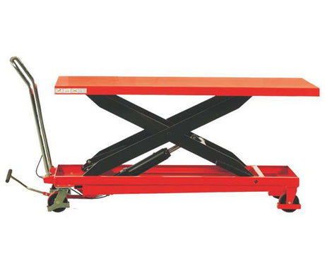 Noblelift Large Manual Scissor Lift Table 11002200lb Load Capacity Image 1