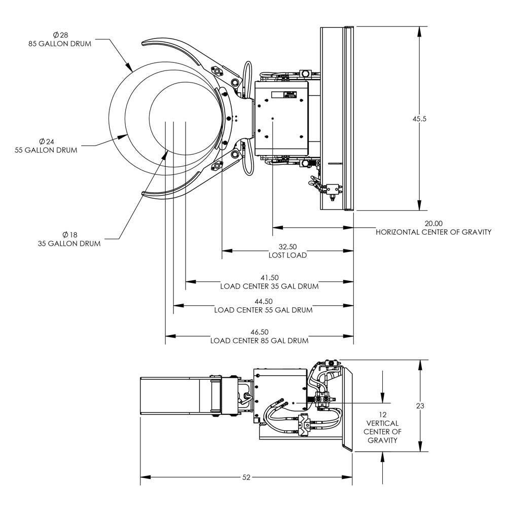 Valley Craft Powered Drum Skid Steer Attachment  Efficient  Safe Drum Handling Image 7