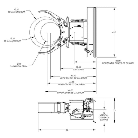 Valley Craft Powered Drum Skid Steer Attachment  Efficient  Safe Drum Handling Image 7