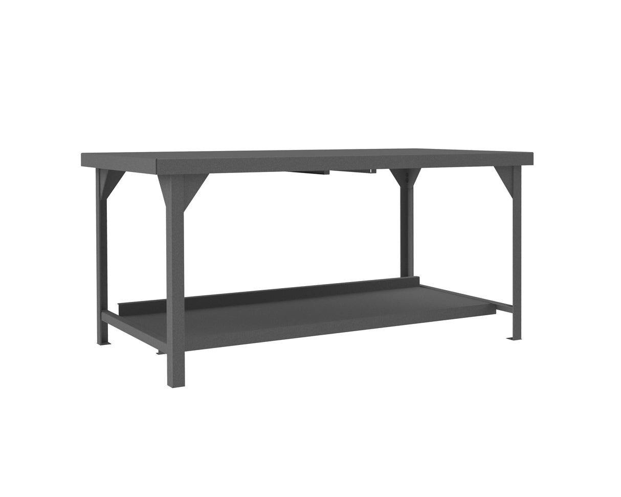 Durham Heavy Duty Steel Workbench 72x36 12000 lbs Capacity Gray Image 1