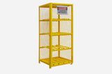 Durham Horizontal Gas Cylinder Cabinet 8 Cylinder Capacity Yellow Image 2