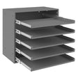 Durham Large Slide Rack Heavy Duty 5 Compartments Gray Image 1