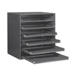 Durham Heavy Duty Steel Slide Rack 6 Compartments Gray Image 1