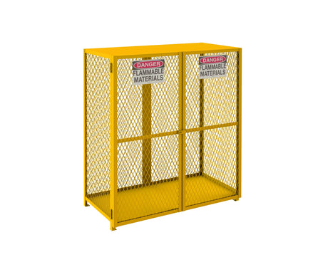 Durham Vertical Gas Cylinder Cabinet Yellow 18 Cylinder Capacity Image 2
