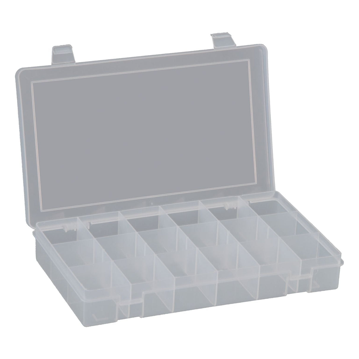 Durham Clear Small Plastic Compartment Box for Parts Storage Image 1