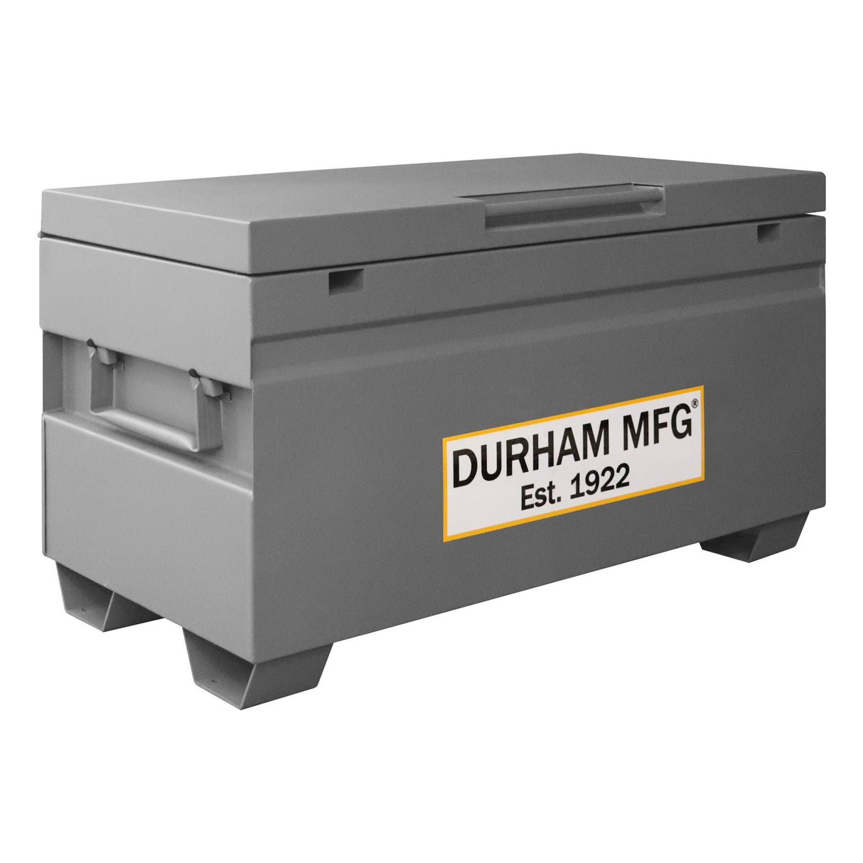 Durham 16 Cu Ft Jobsite Storage Box  Gray Durable 14 Gauge Steel Image 2