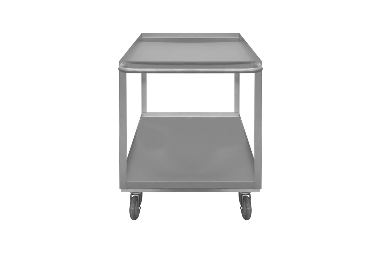 Durham 2Shelf Stainless Steel Stock Cart with Push Handle Image 2