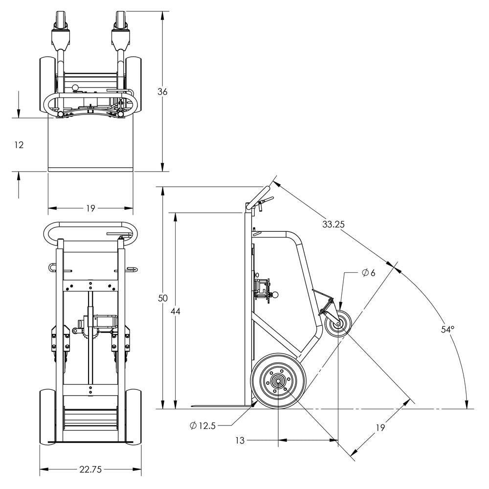 Valley Craft Deluxe Commercial Hand Trucks  4Wheel SpringLoaded Frame Image 6